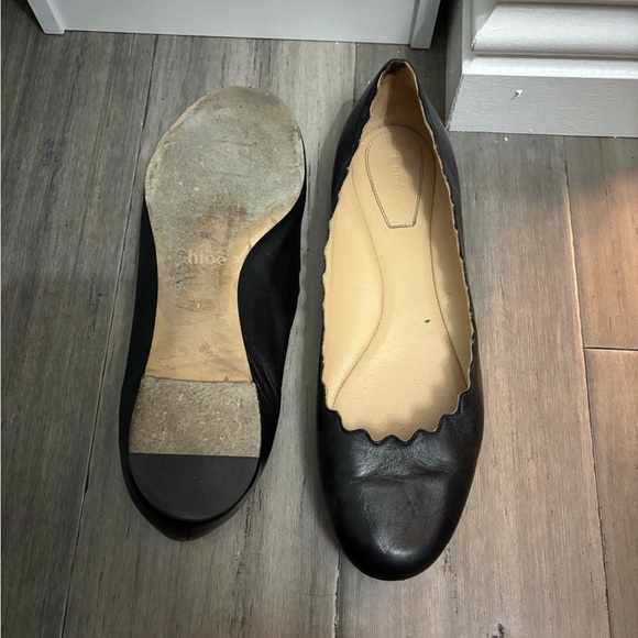 Chloe Lauren Leather Ballet Flats - Picture 2 of 6